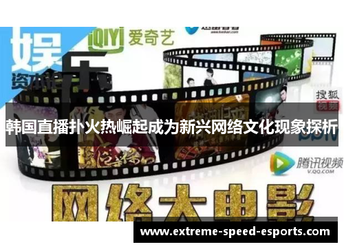韩国直播扑火热崛起成为新兴网络文化现象探析